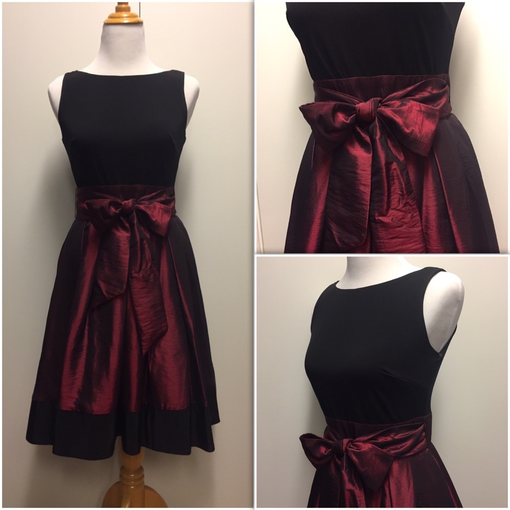 Maroon Black SL Fashions dress
